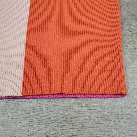 YIWEI Colorblock Ribbed Bodycon Mini Dress S Tank Sleeveless Stretch Crew Neck - Picture 6 of 11